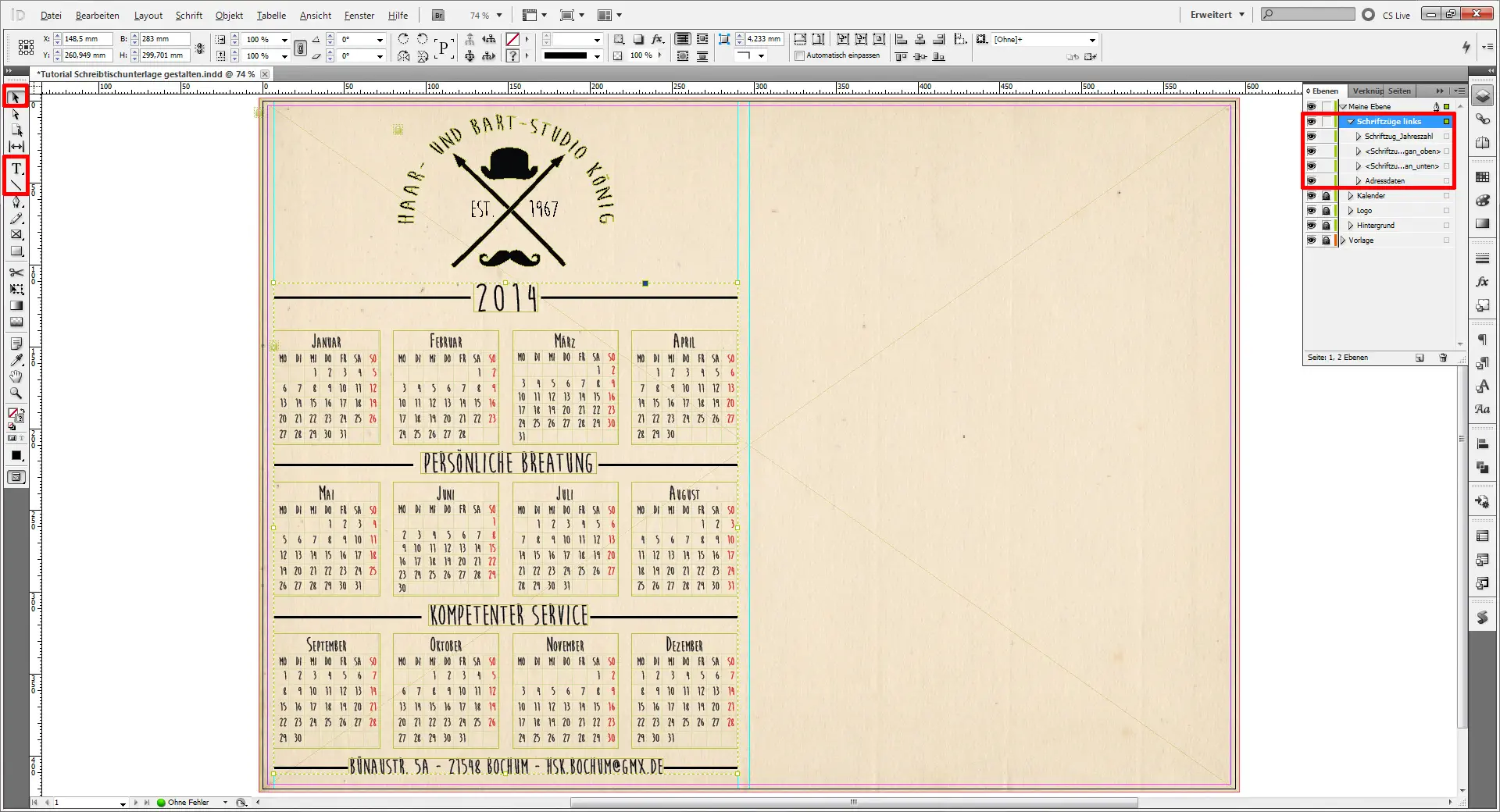 Tutorial Schreibtischunterlage gestalten Tutorial Schreibtischunterlage gestalten
