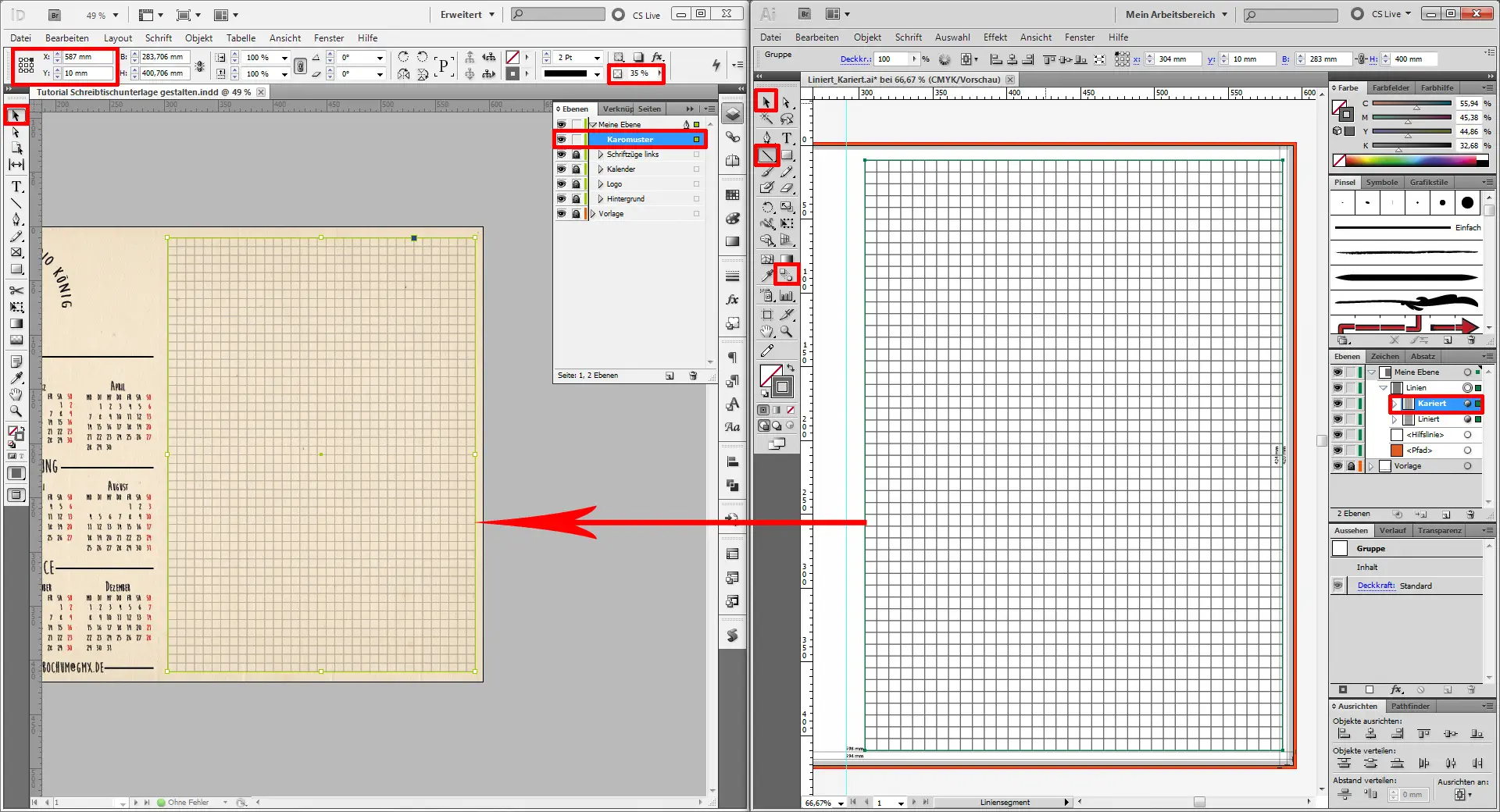 Tutorial Schreibtischunterlage gestalten Tutorial Schreibtischunterlage gestalten