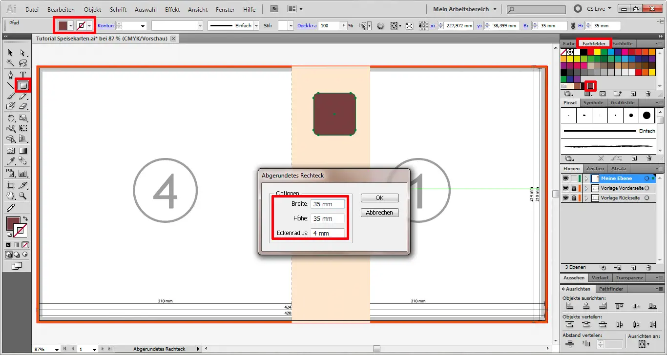 Tutorial Speisekarten