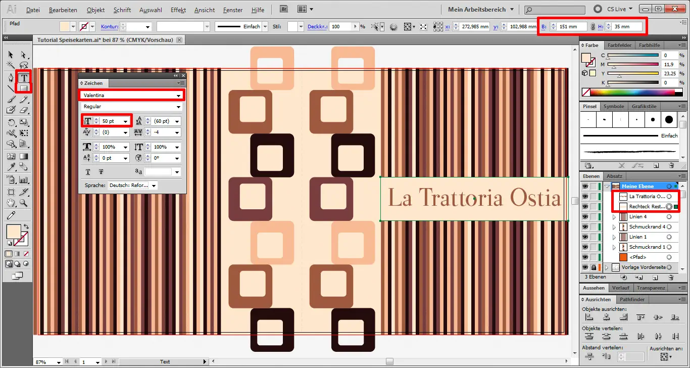 Tutorial Speisekarten