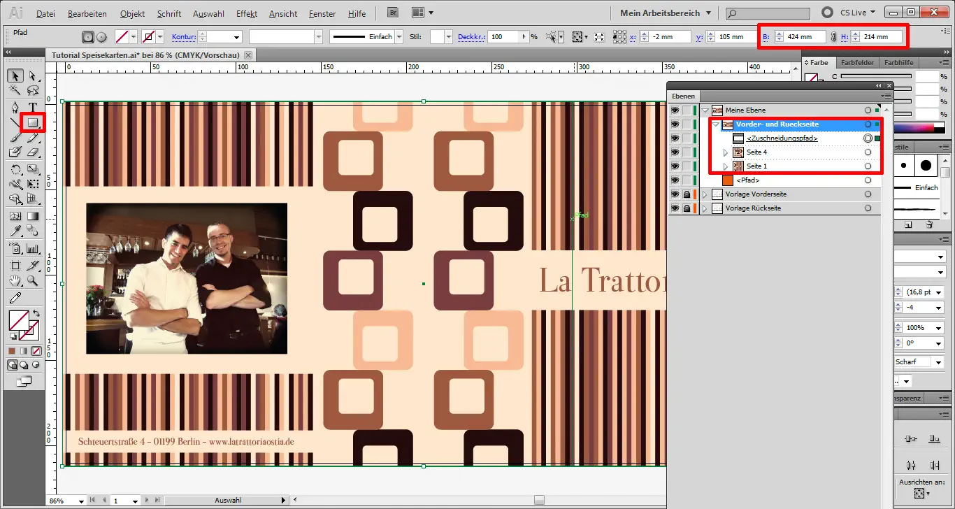 Tutorial Speisekarten