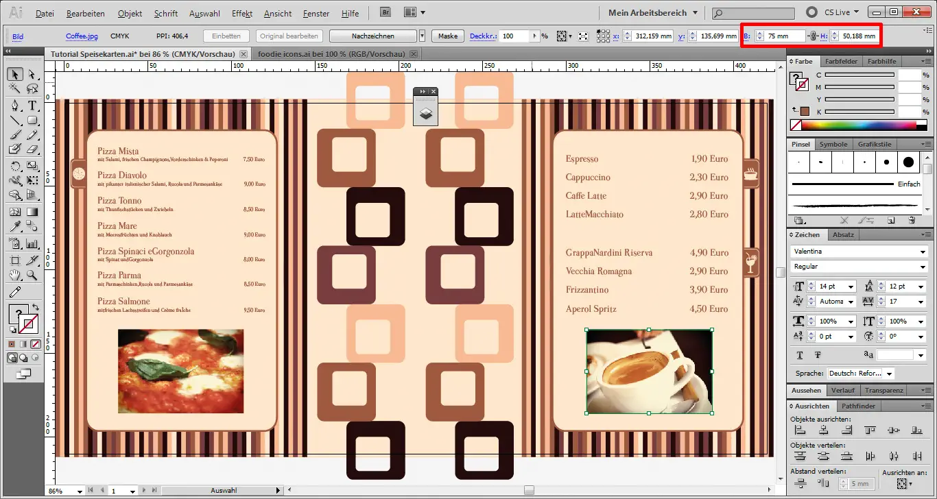 Tutorial Speisekarten