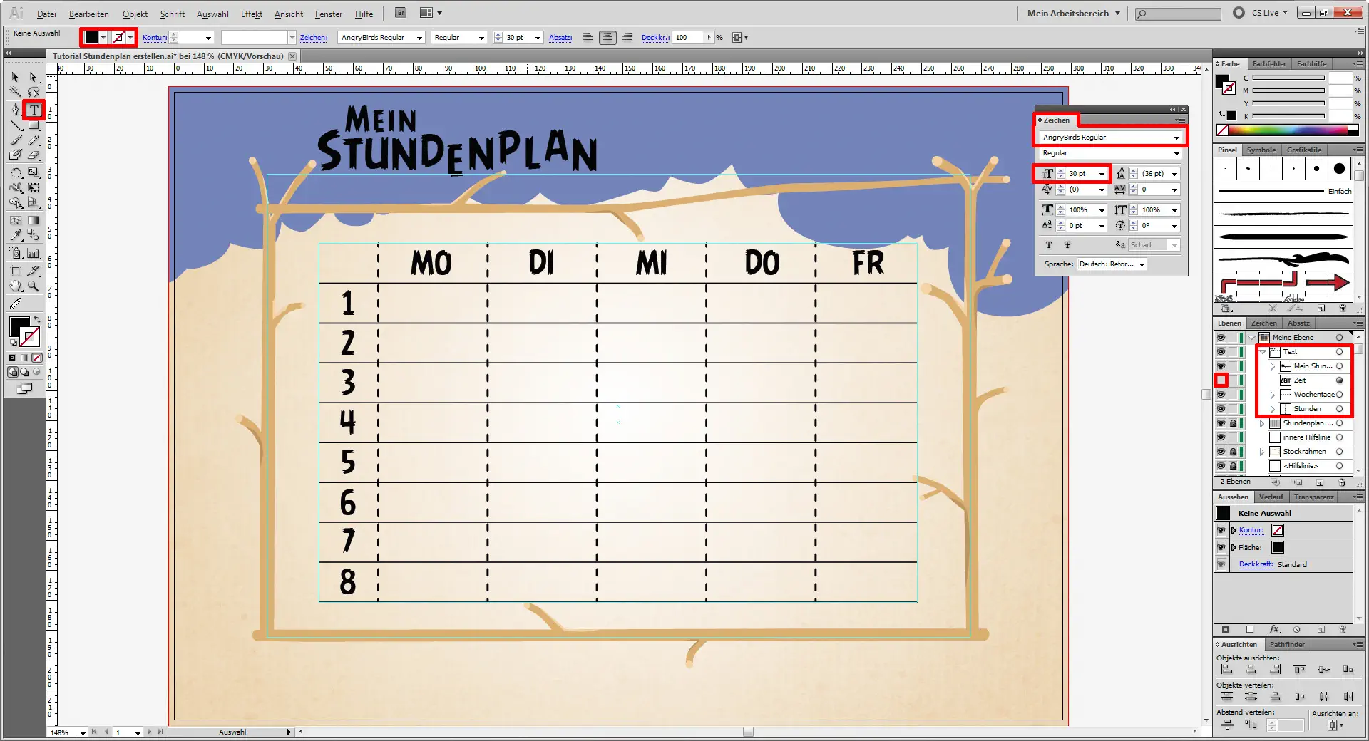 Tutorial Stundenplan erstellen 10