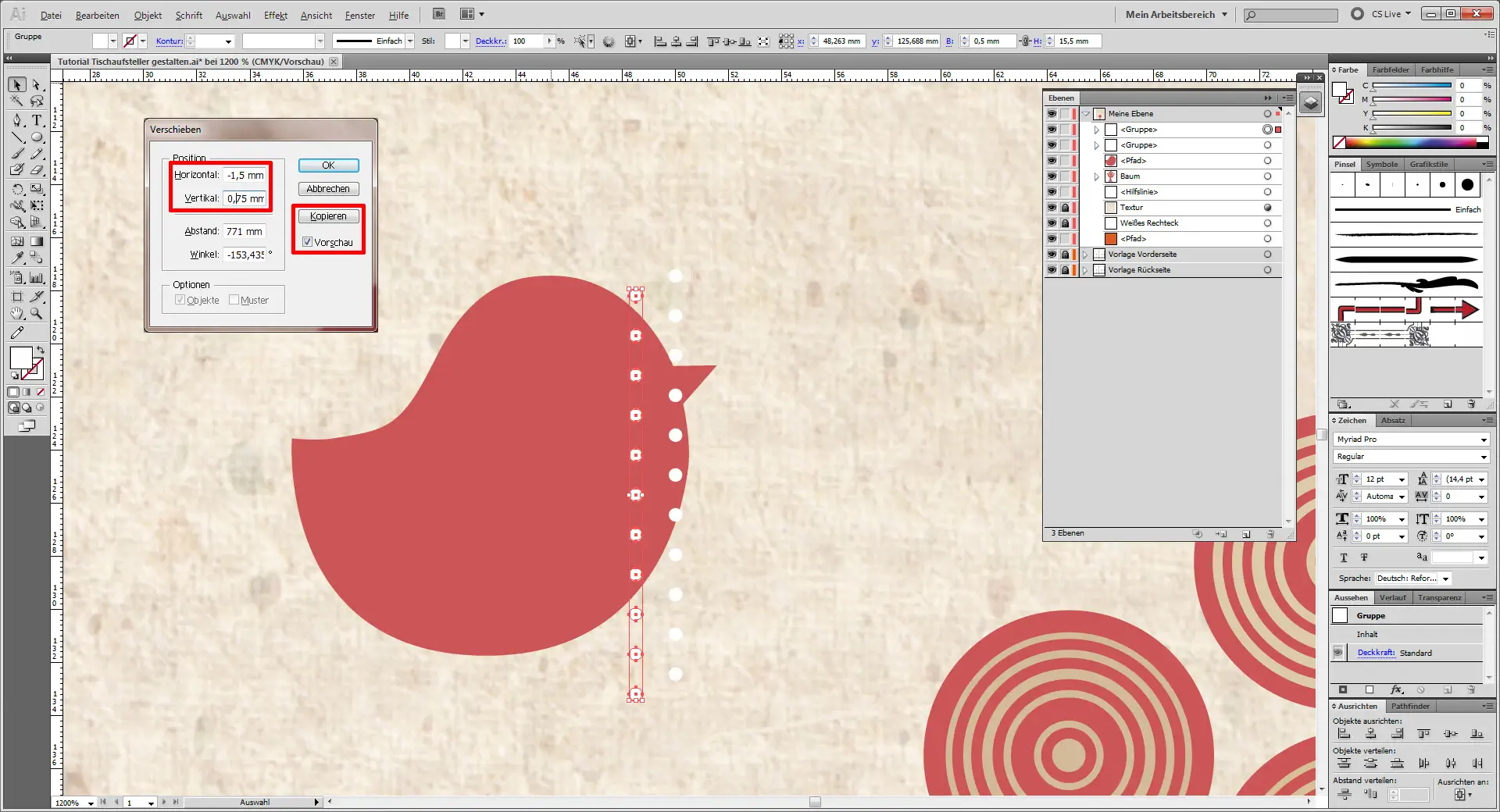 Tutorial Tischaufsteller gestalten 8
