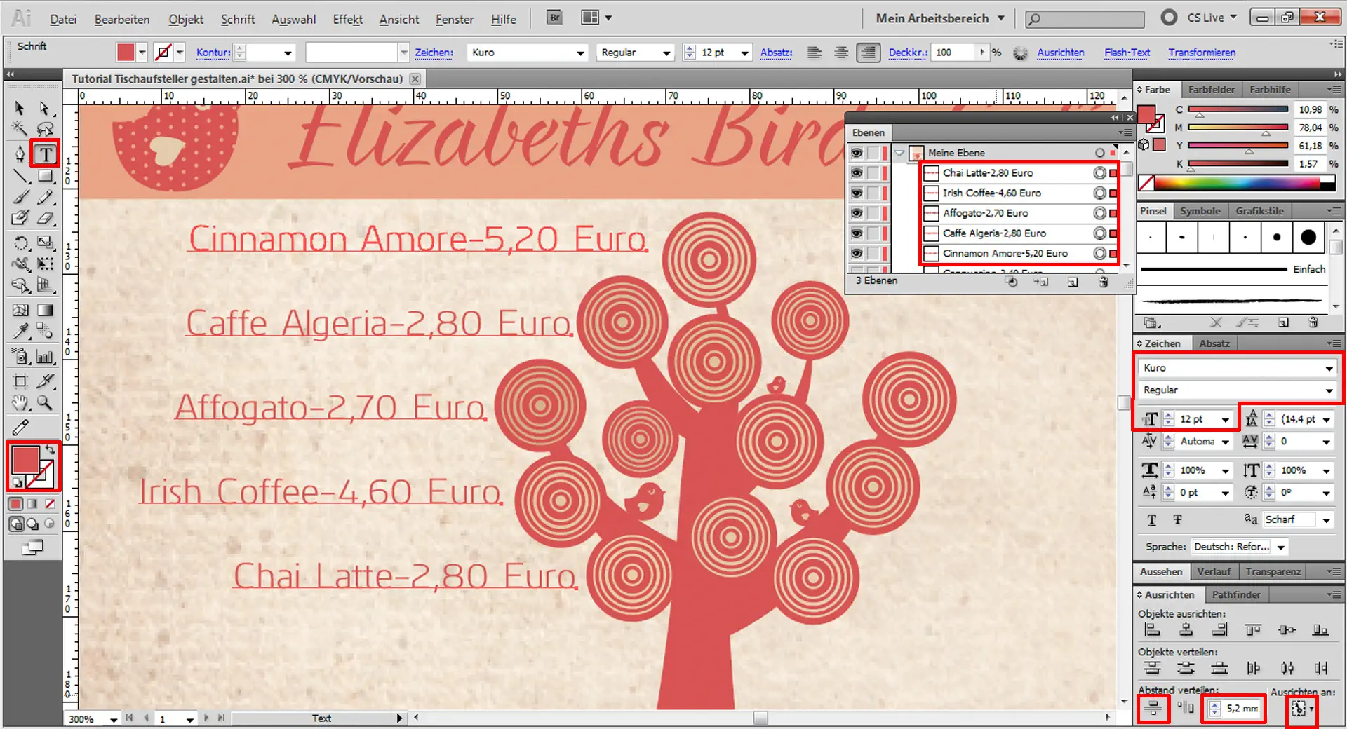 Tutorial Tischaufsteller gestalten 16