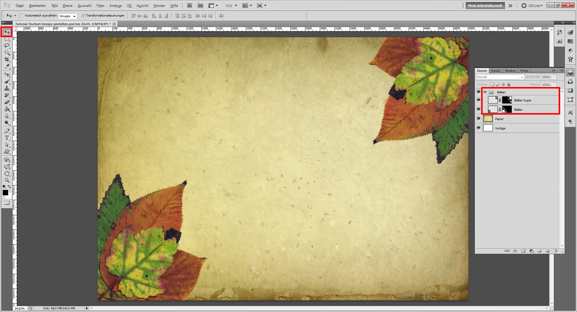 Tischset Platzset Design selbst gestalten 3