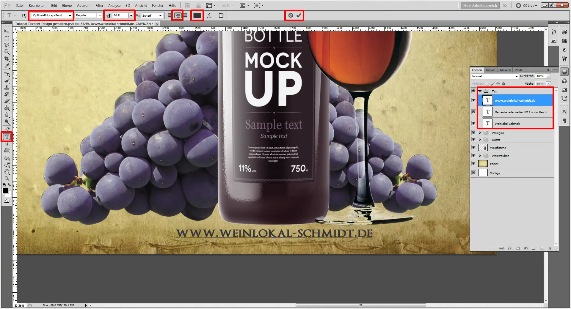 Tischset Platzset Design selbst gestalten   zoom