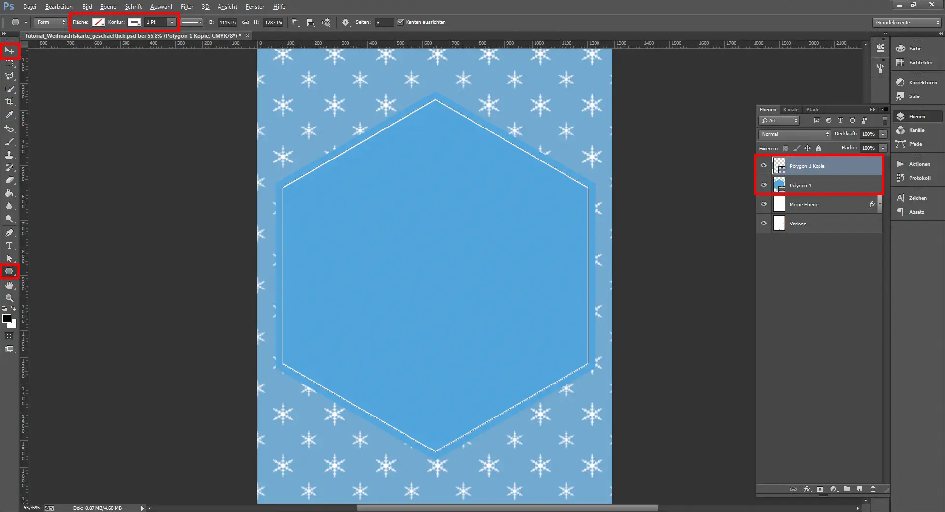 Tutorial Weihnachtskarte geschäftlich 6