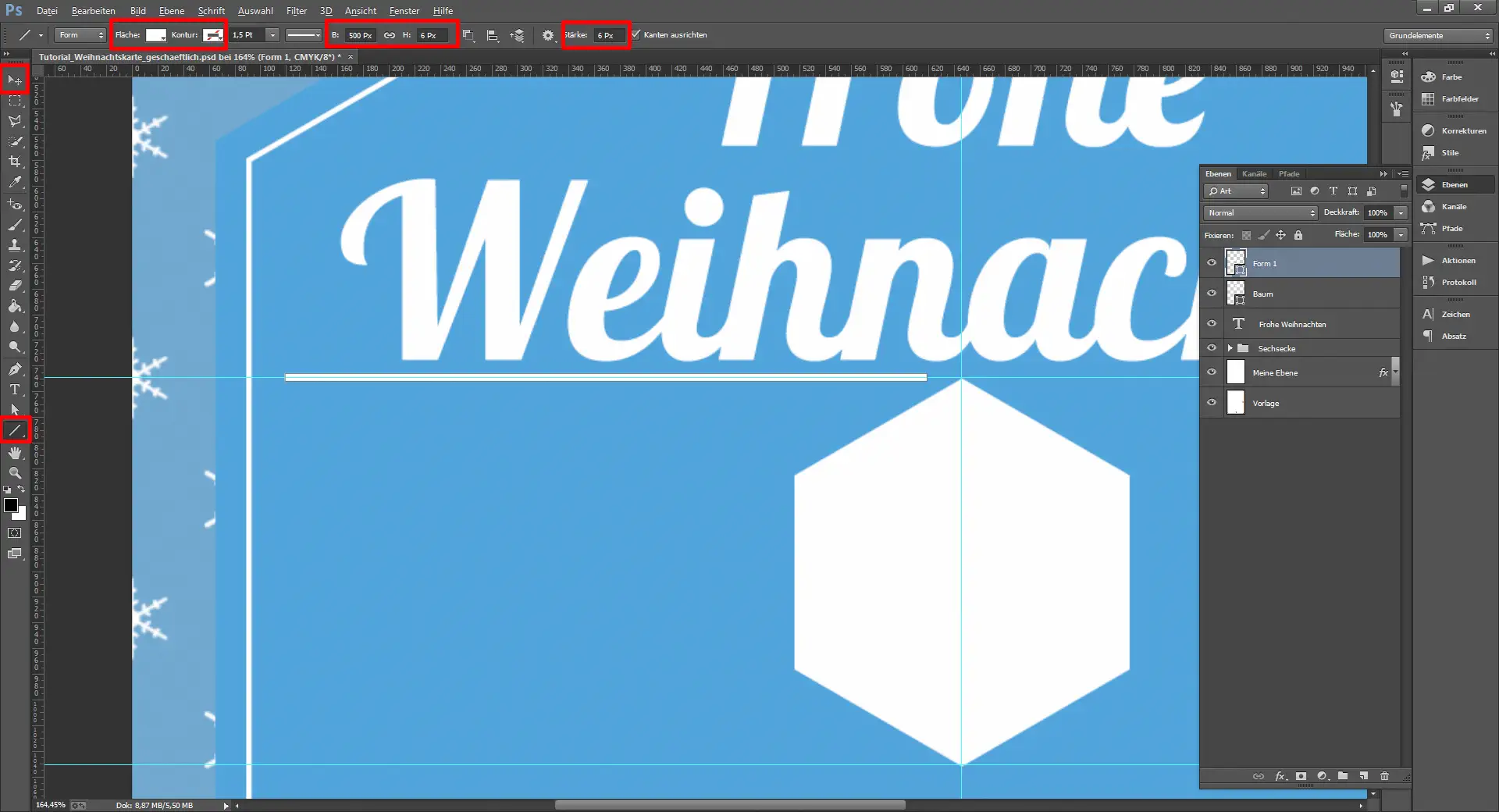 Tutorial Weihnachtskarte geschäftlich 11