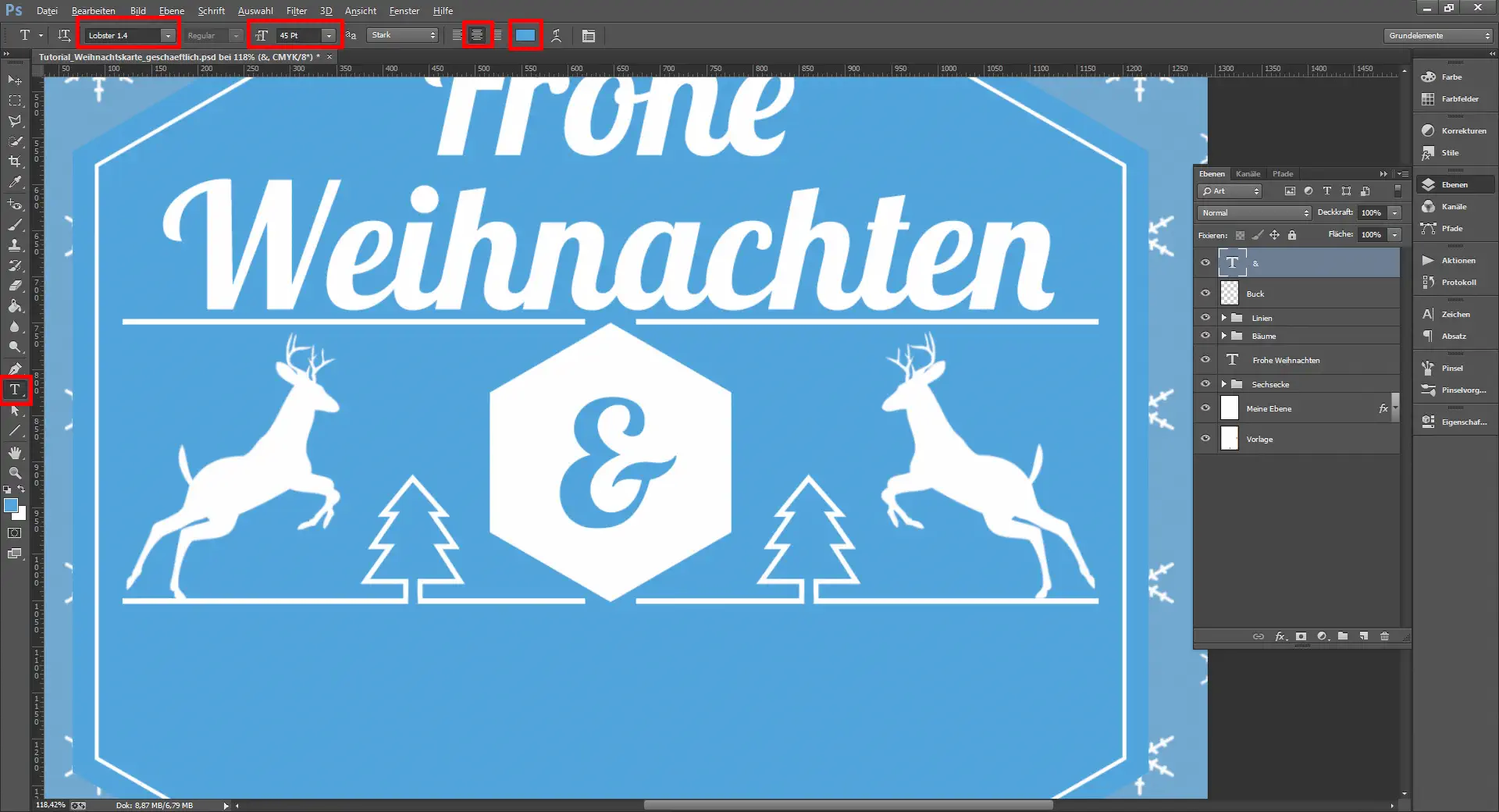 Tutorial Weihnachtskarte geschäftlich 16