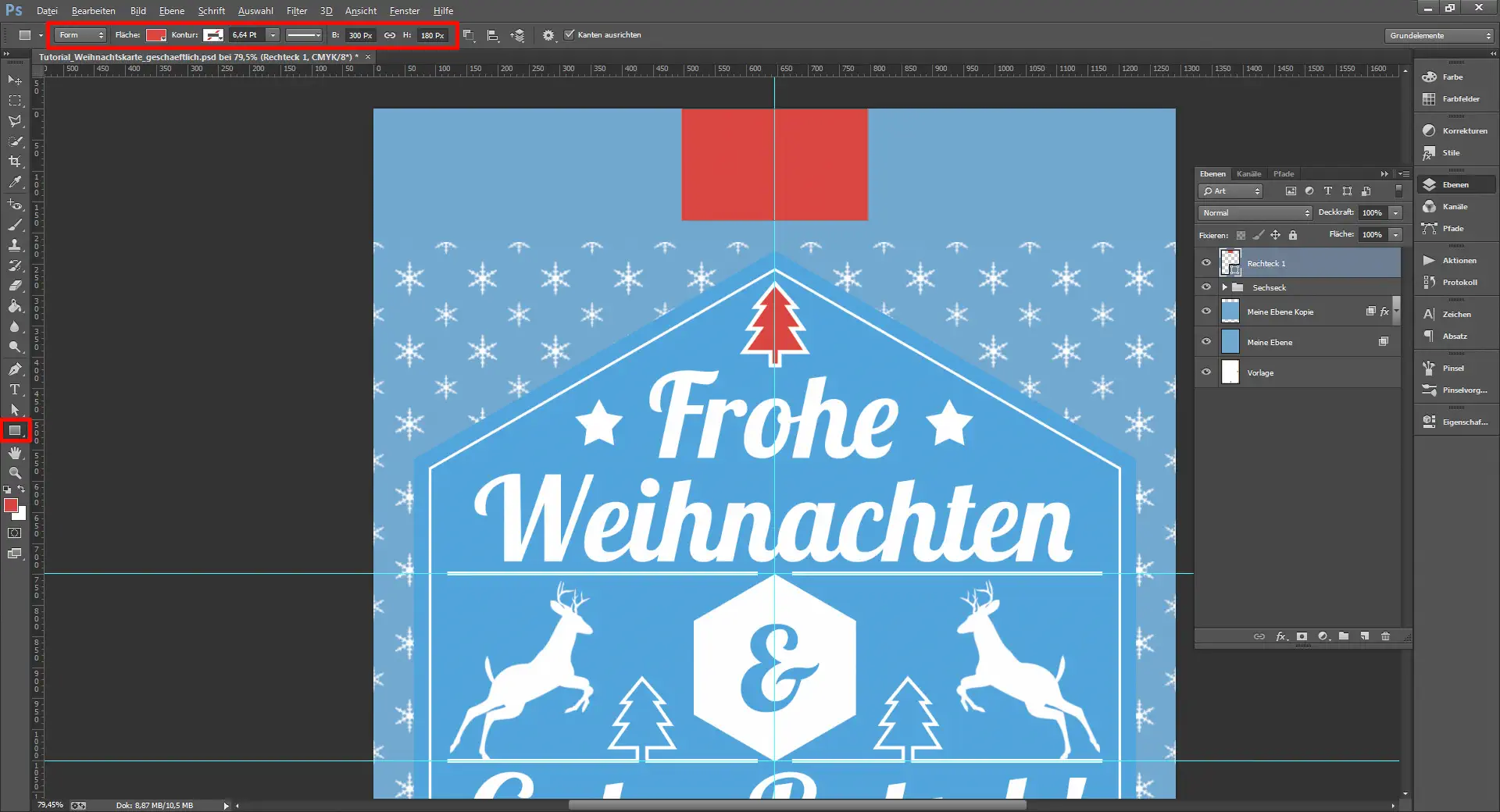 Tutorial Weihnachtskarte geschäftlich 21