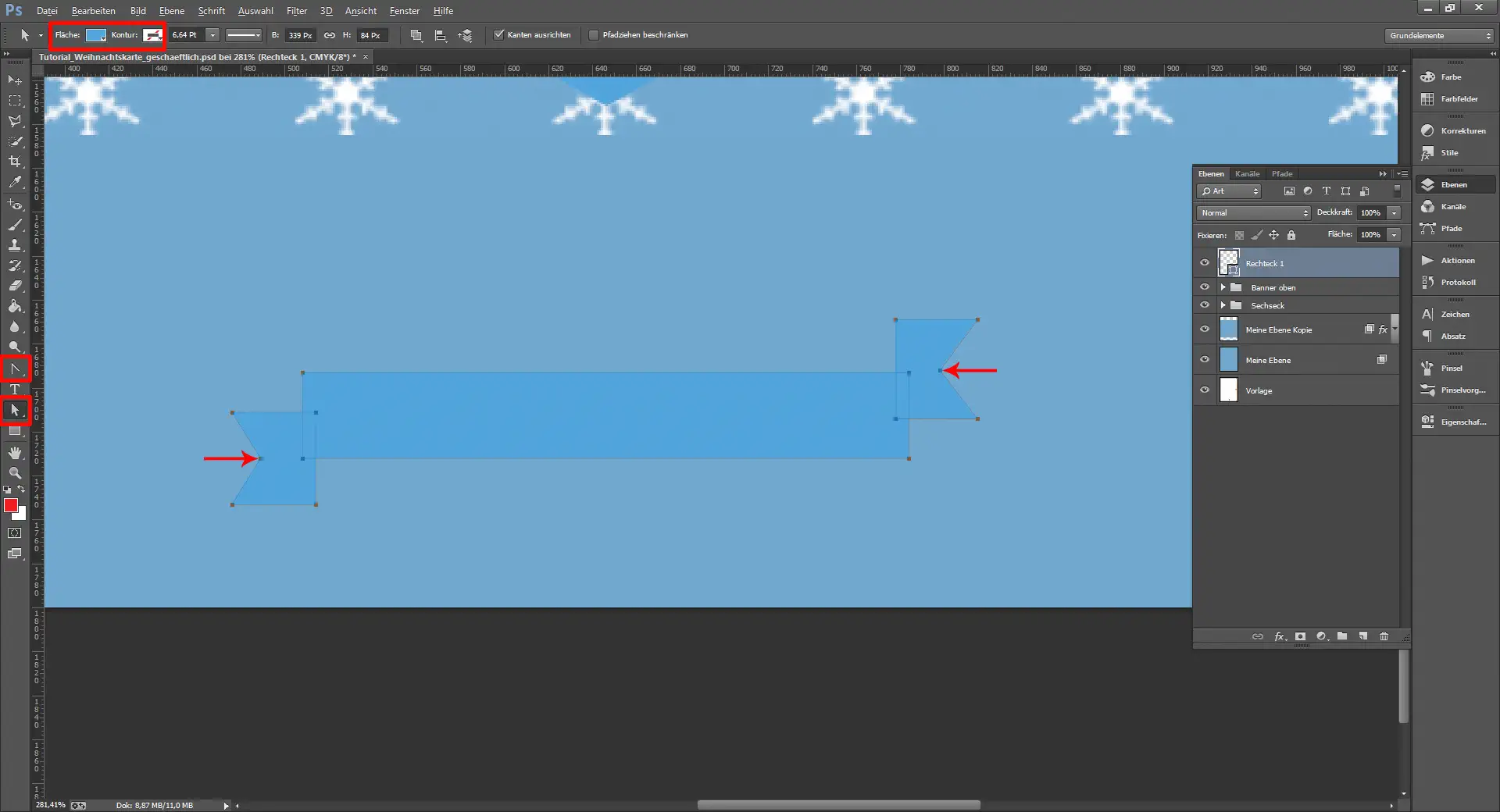 Tutorial Weihnachtskarte geschäftlich 26