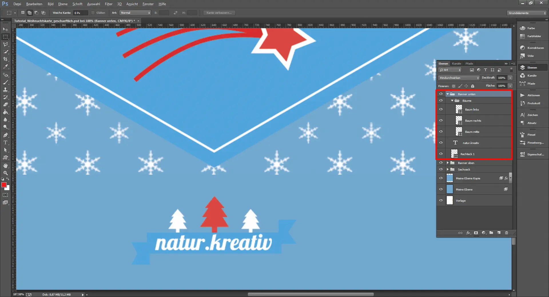 Tutorial Weihnachtskarte geschäftlich 27
