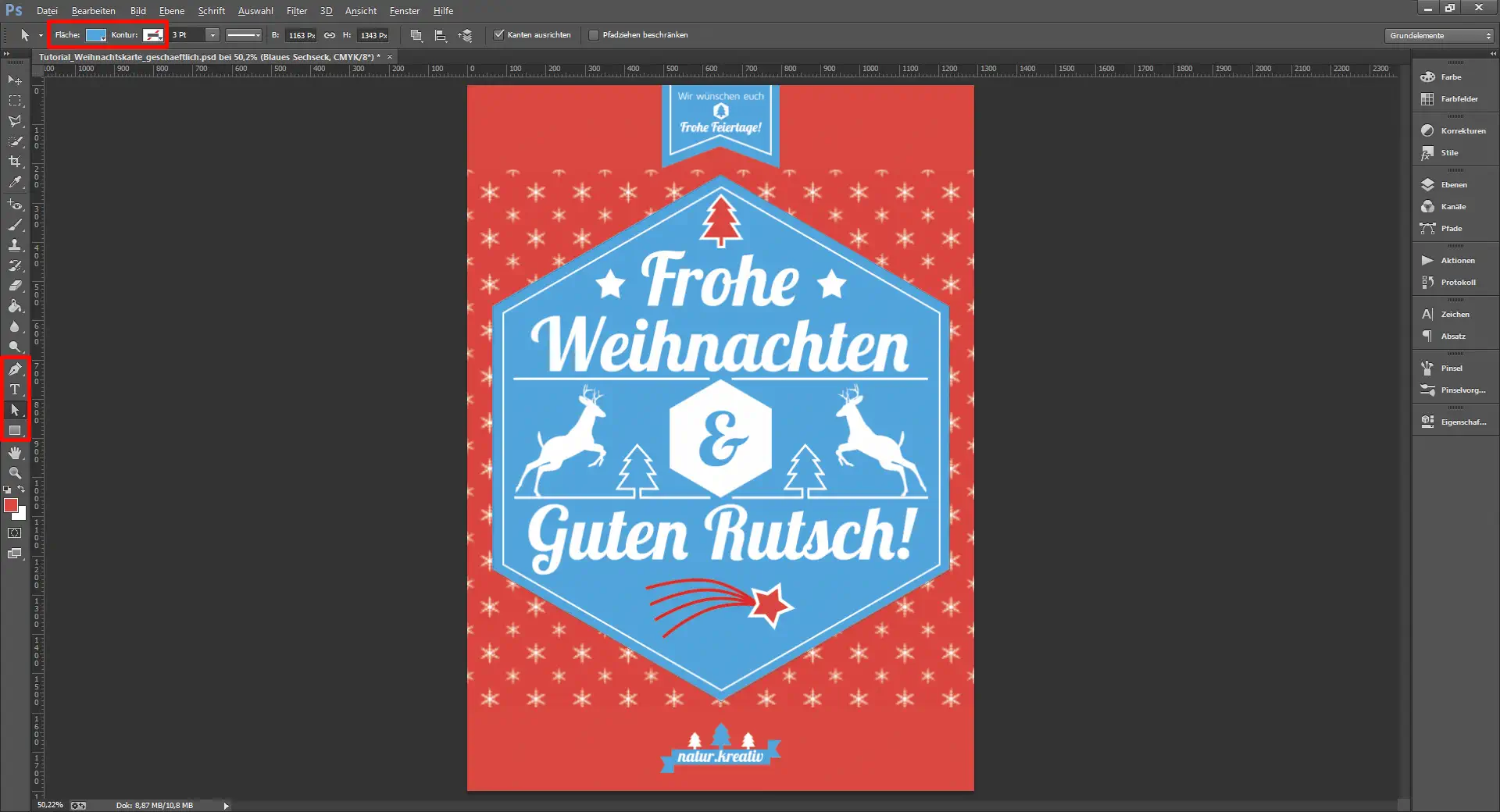 Tutorial Weihnachtskarte geschäftlich 28