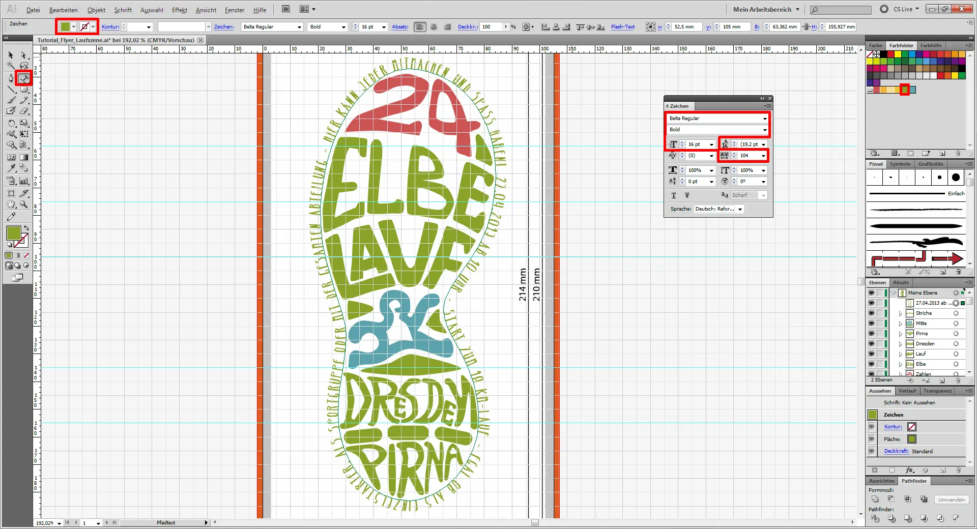 Tutorial Flyer Lauftreff gestalten (9)