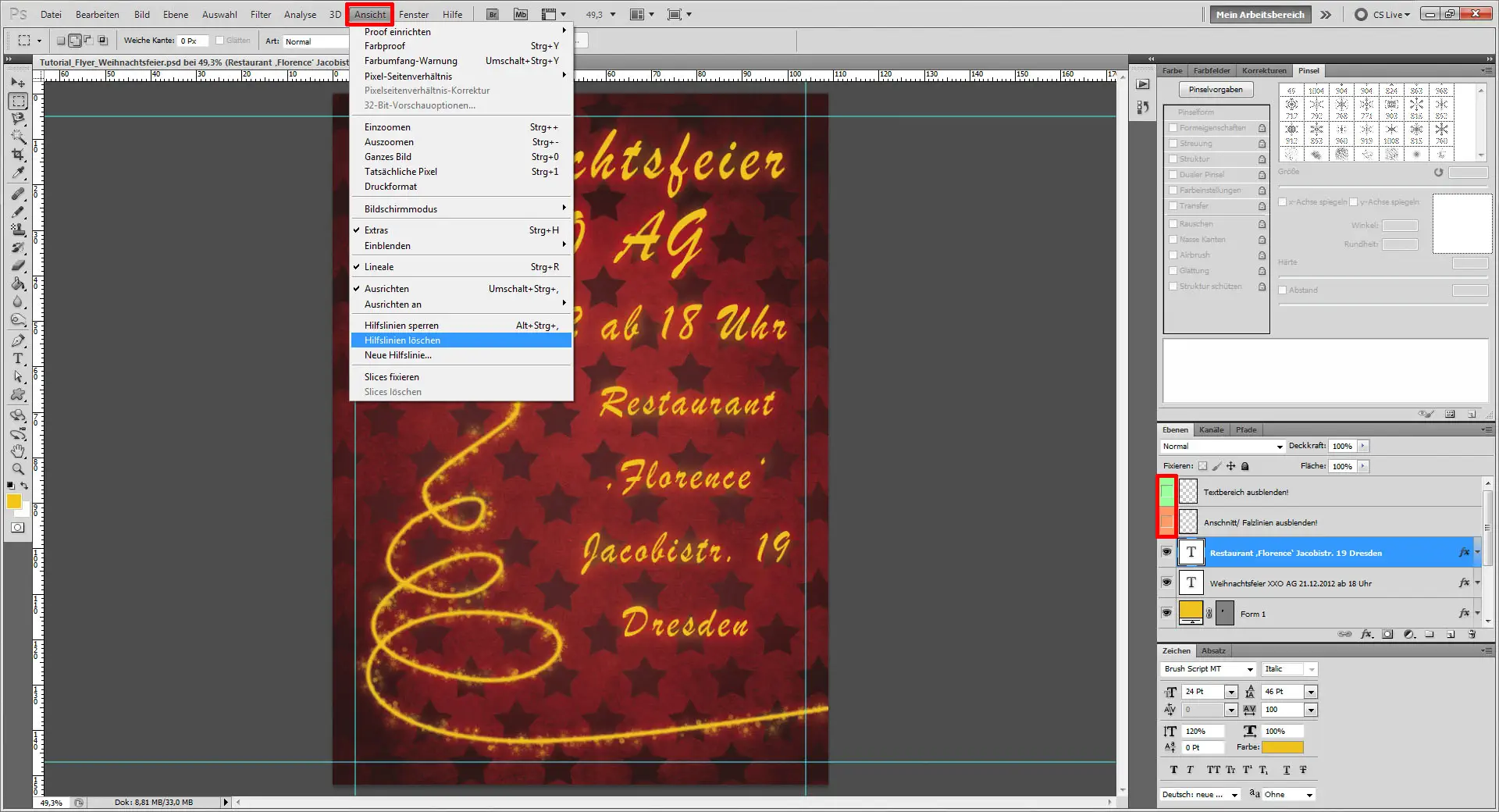 Tutorial: Flyer für die Weihnachtsfeier in Photoshop (12)