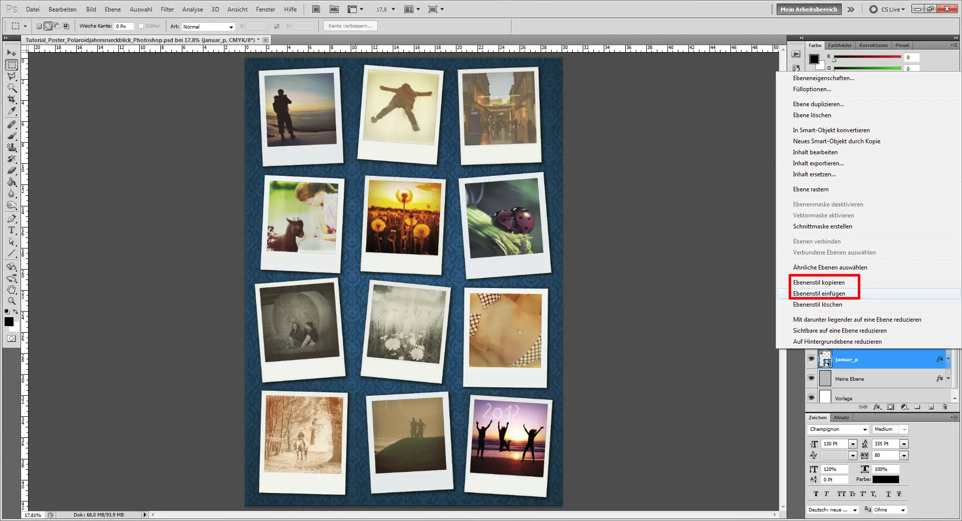 Tutorial Fotocollage erstellen Photoshop 07 Fotocollage erstellen Photoshop "Trick"