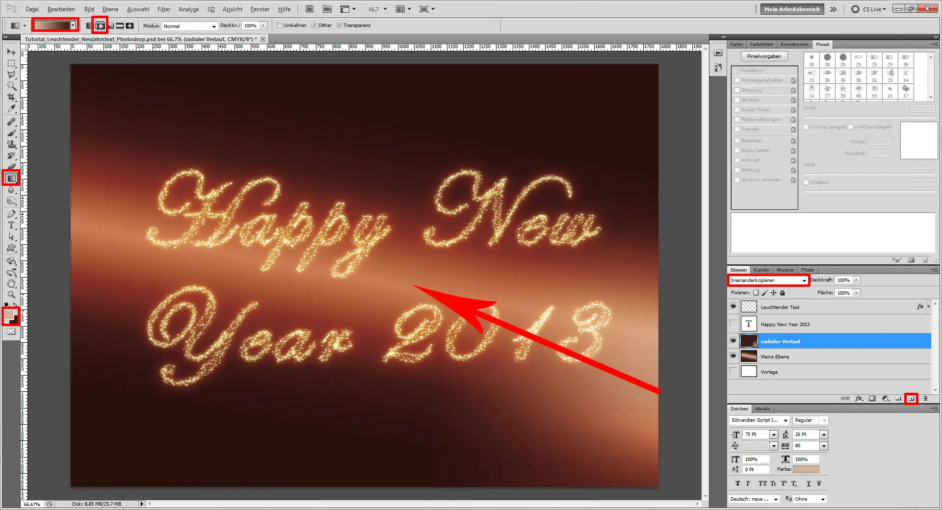 Tutorial Glitzerschrift Photoshop (8)