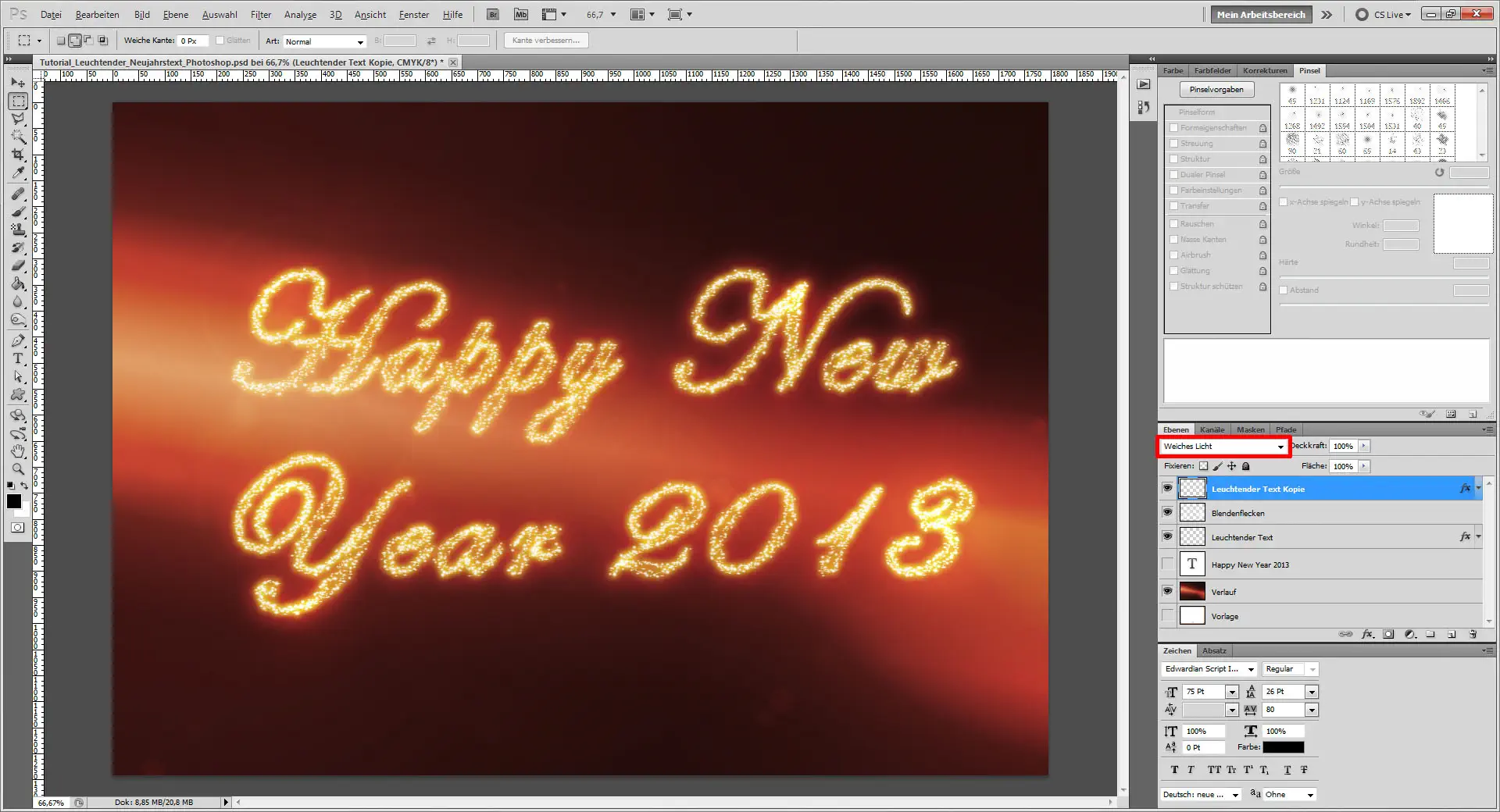 Tutorial Glitzerschrift Photoshop (11)