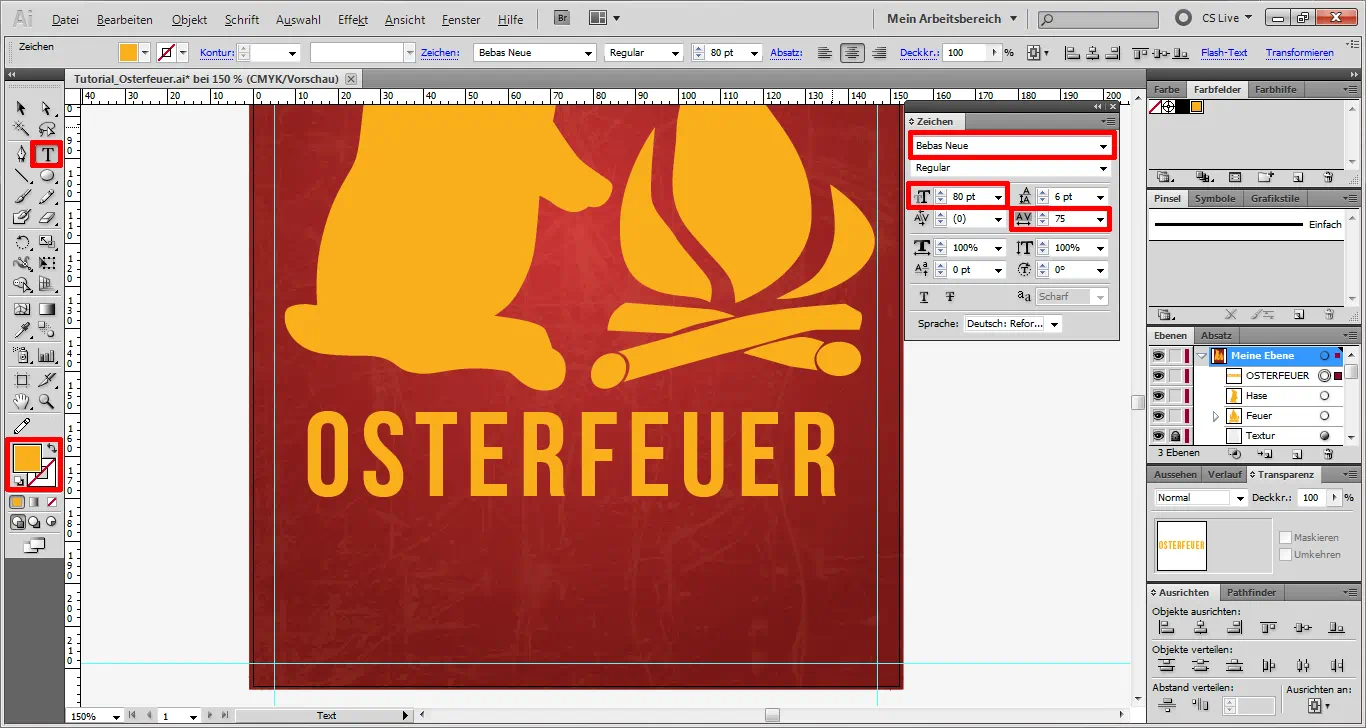 Tutorial Osterfeuer Plakat 10