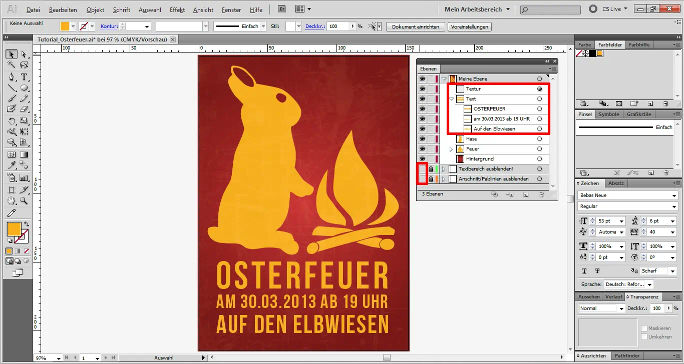 Tutorial Osterfeuer Plakat 12