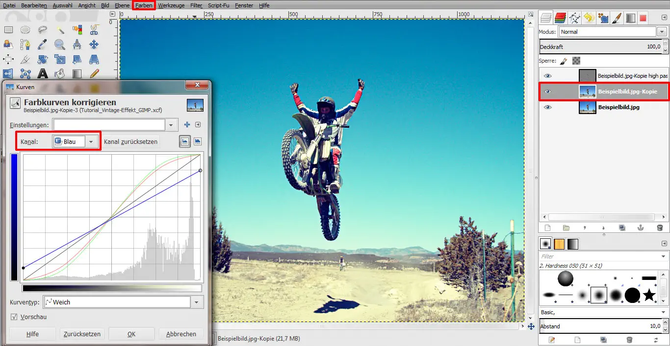 Tutorial Vintage Effekt GIMP 05 Tutorial Vintage Effekt GIMP 05