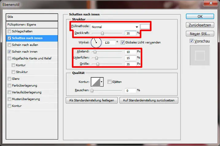 Tutorial Weihnachtsgrukarte mit Fotorahmen Photoshop 08 Photoshop Fenster um Schatten hinzufügen