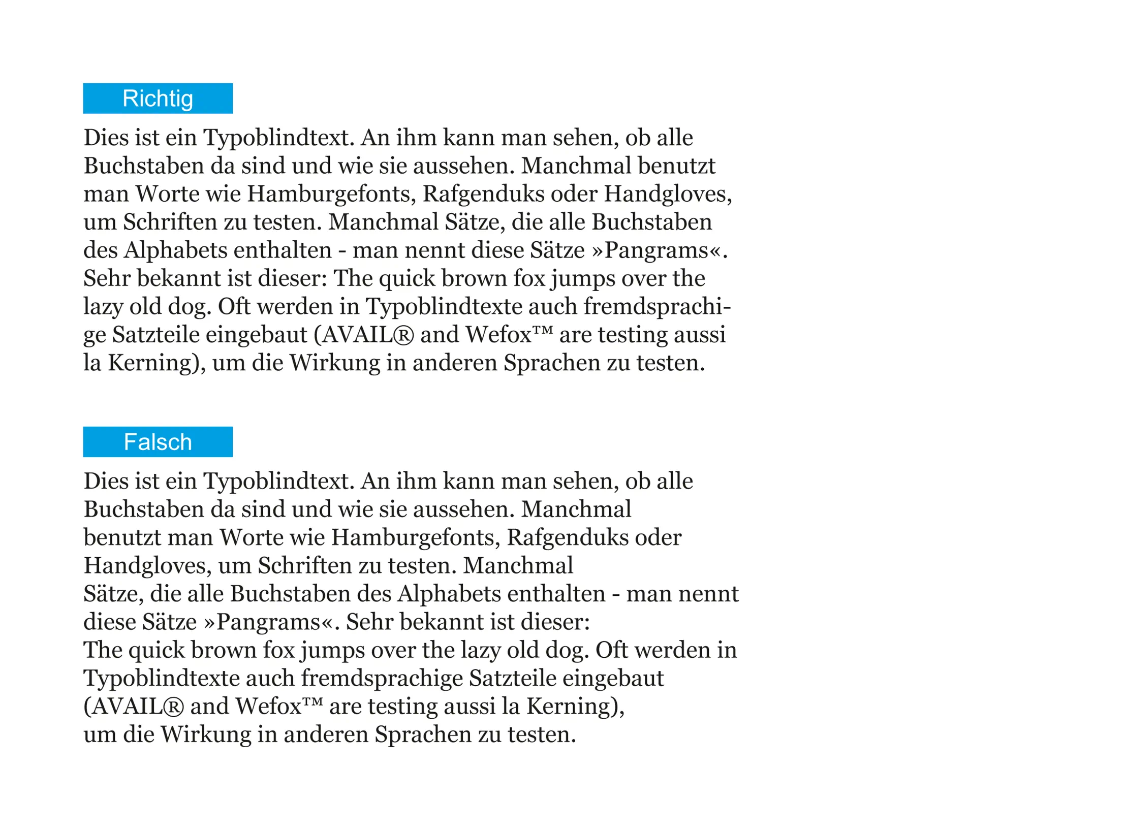 Typografie Tipps 7 Flattersatz