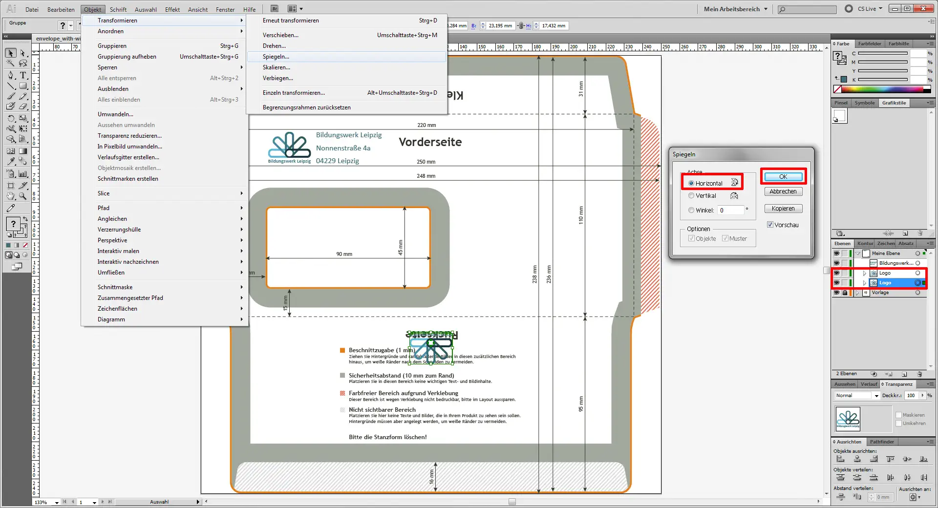 DIN lang Umschlag Gestaltung mit Logo (4)