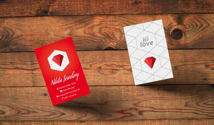 Gratis Visitenkarten-Vorlage im edlen Juwelier-Look