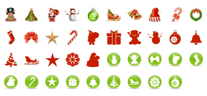 Weihnachten X Mas Icons Grafiken (2)