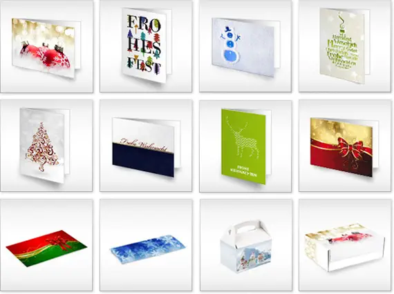 12 unterschiedliche weihnachtsdesigns zum auswahl