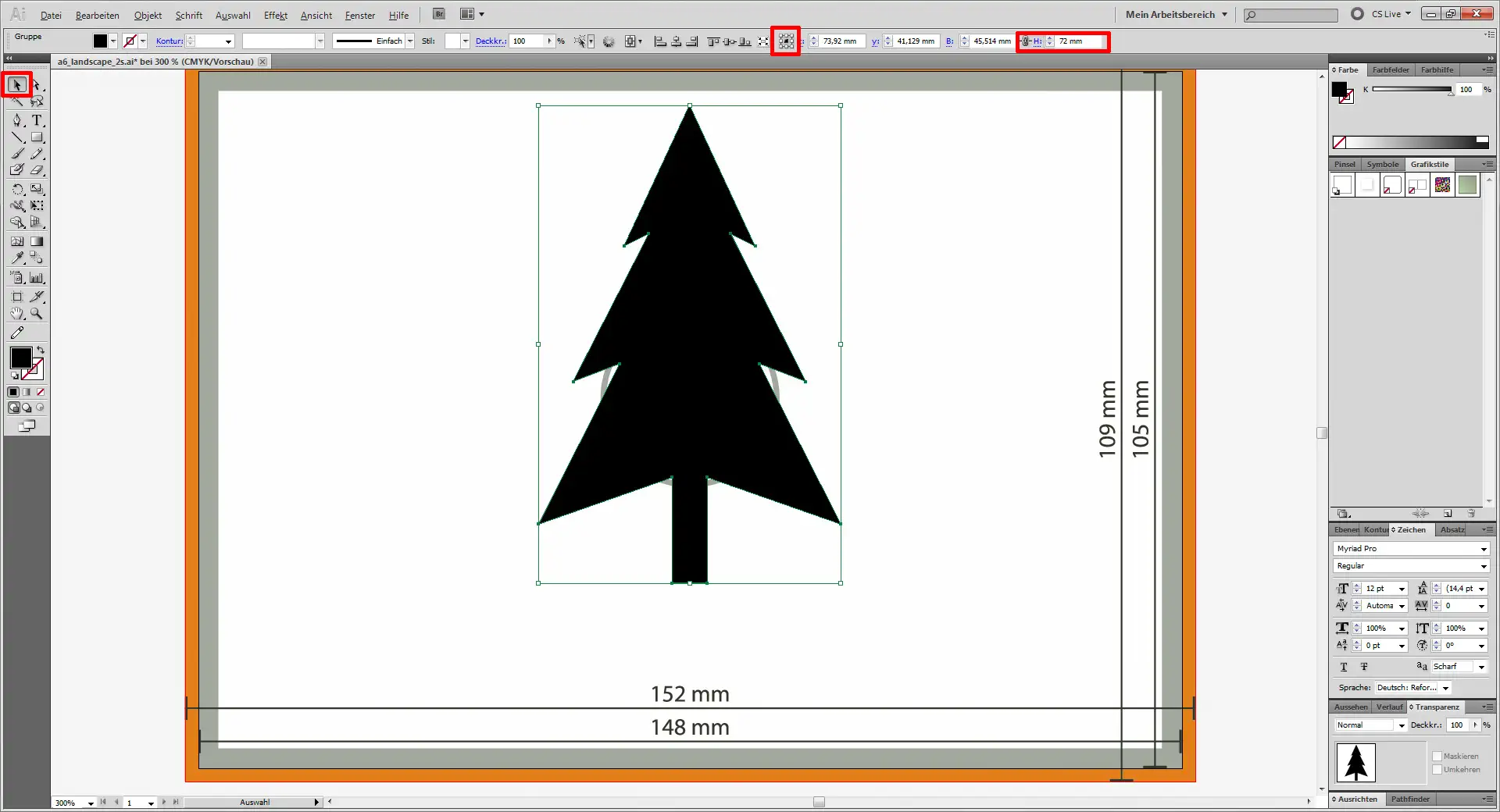 Weihnachtskarten für Firmen Tutorial mit InDesign Step 4