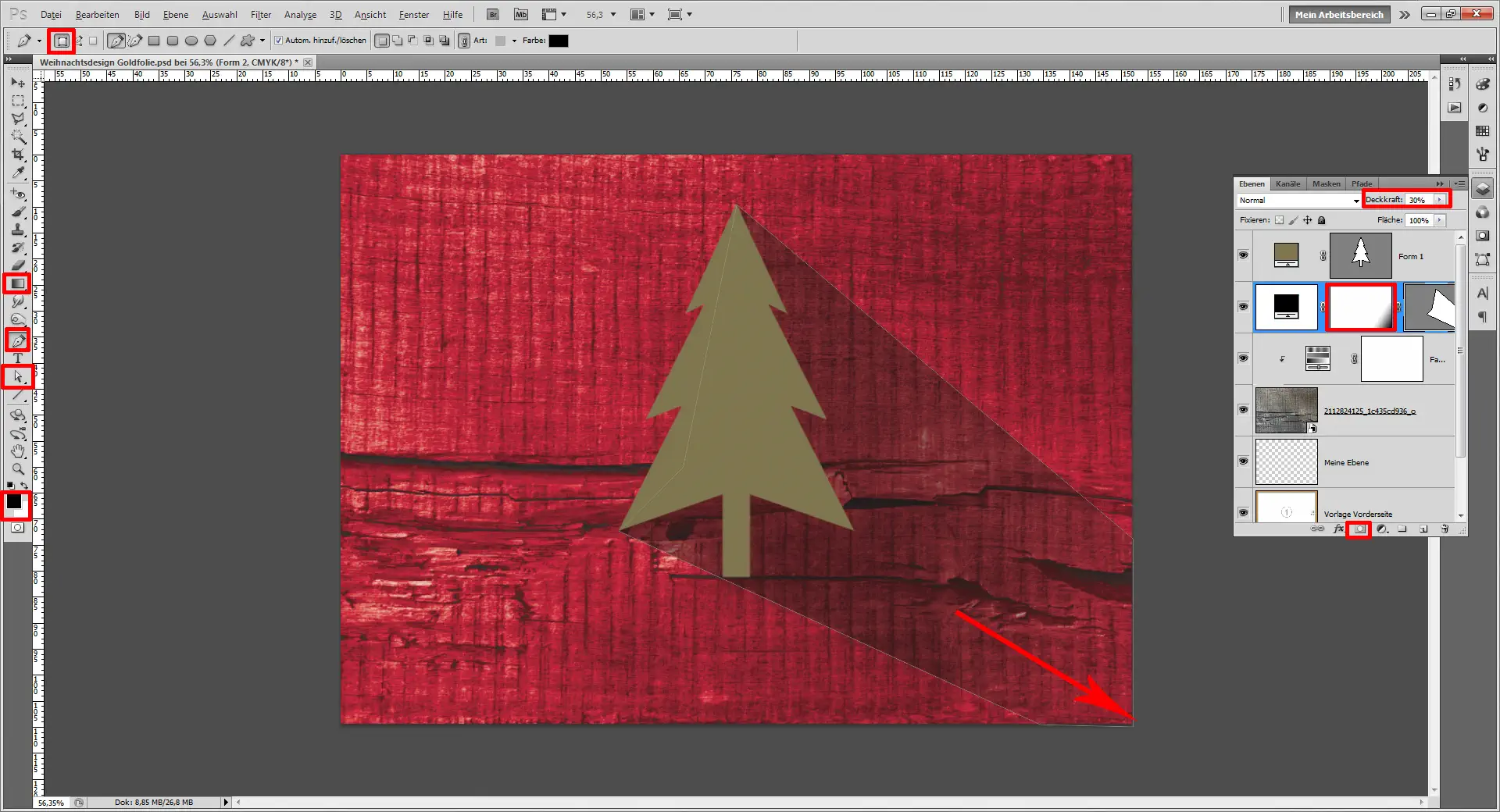 Weihnachtskarten für Firmen Tutorial mit InDesign Step 6
