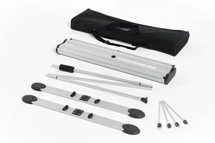 Werbetechnik – Einzelteile des Outdoor Rollups