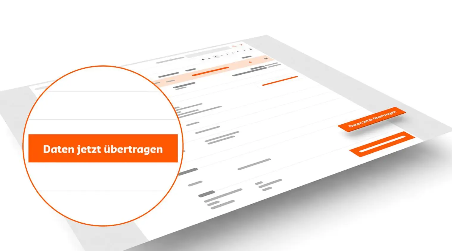 Upload-Button in der Auftragsübersicht