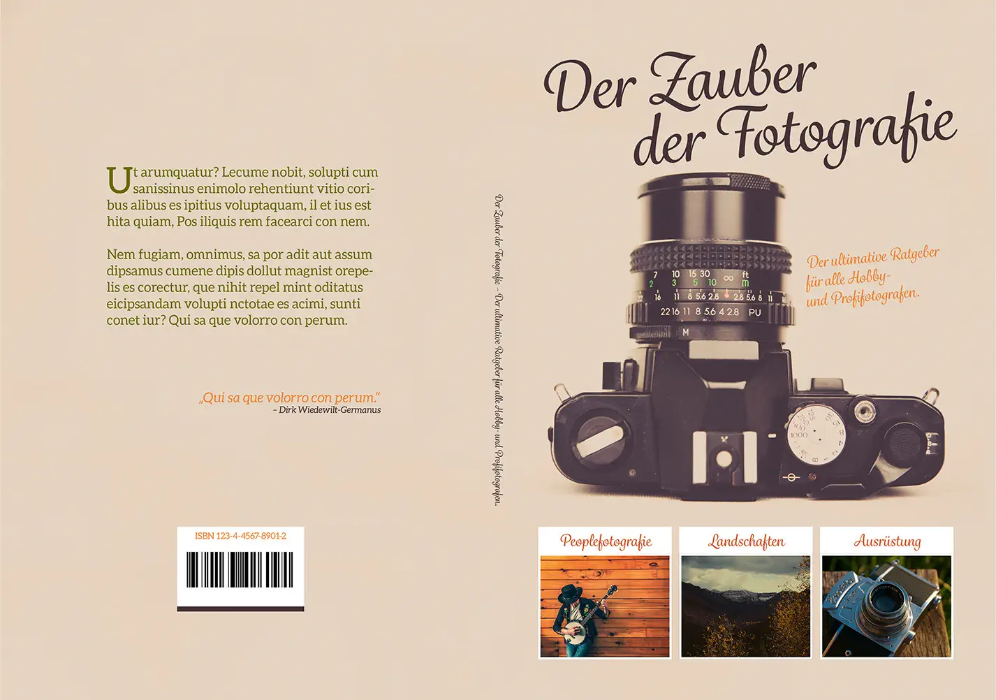 Bespiel für modernes Buchcover Design und Gestaltung 31