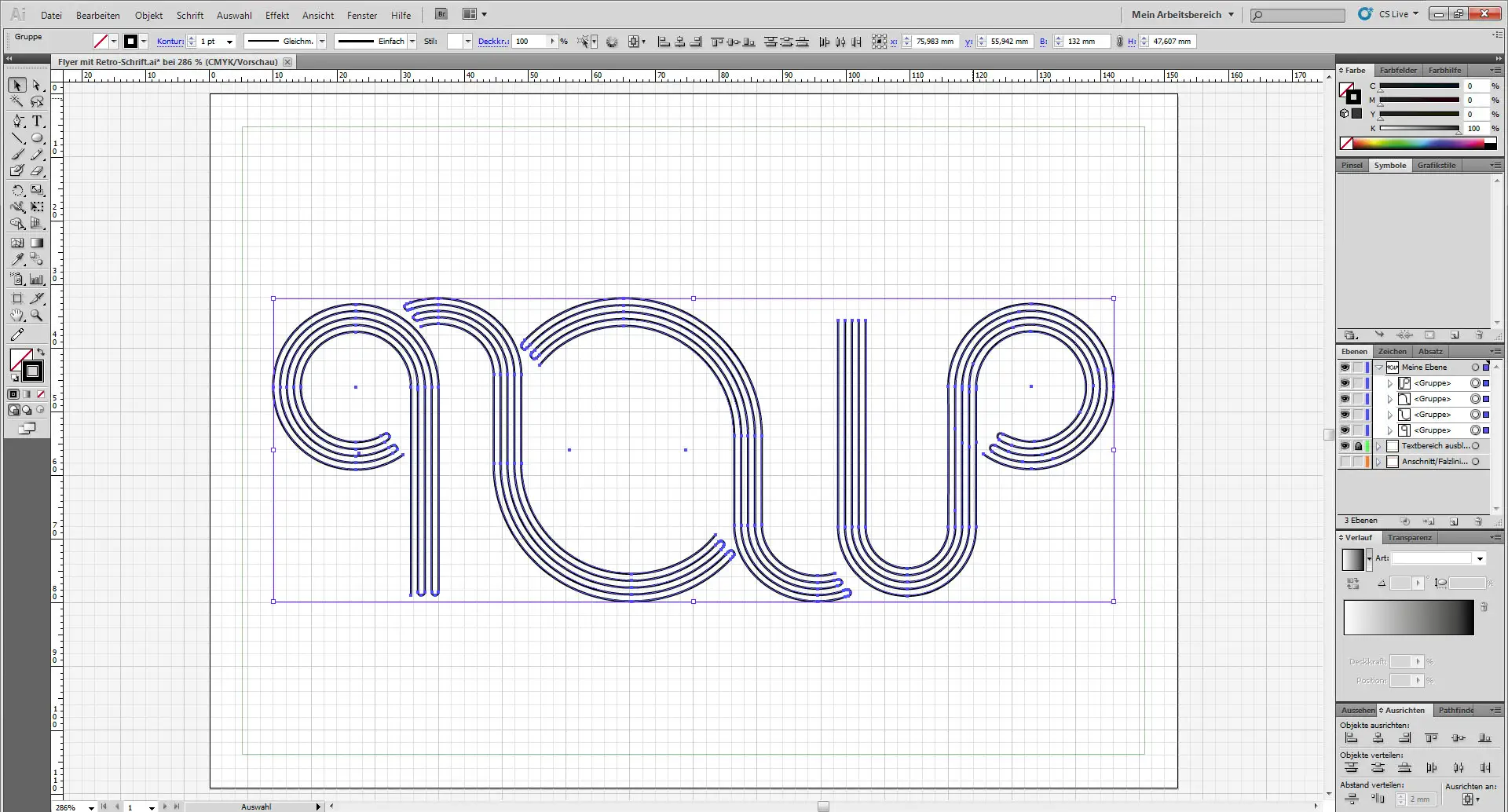 Freitagstutorial: Flyer mit individueller Retro Schrift (23)