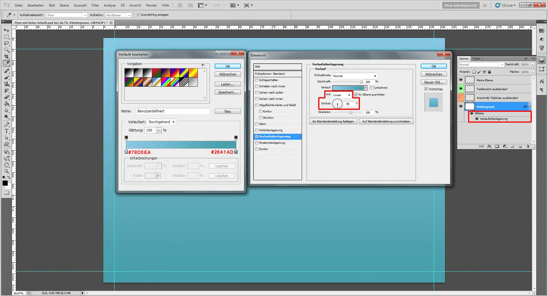 Freitagstutorial: Flyer mit individueller Retro Schrift (27)