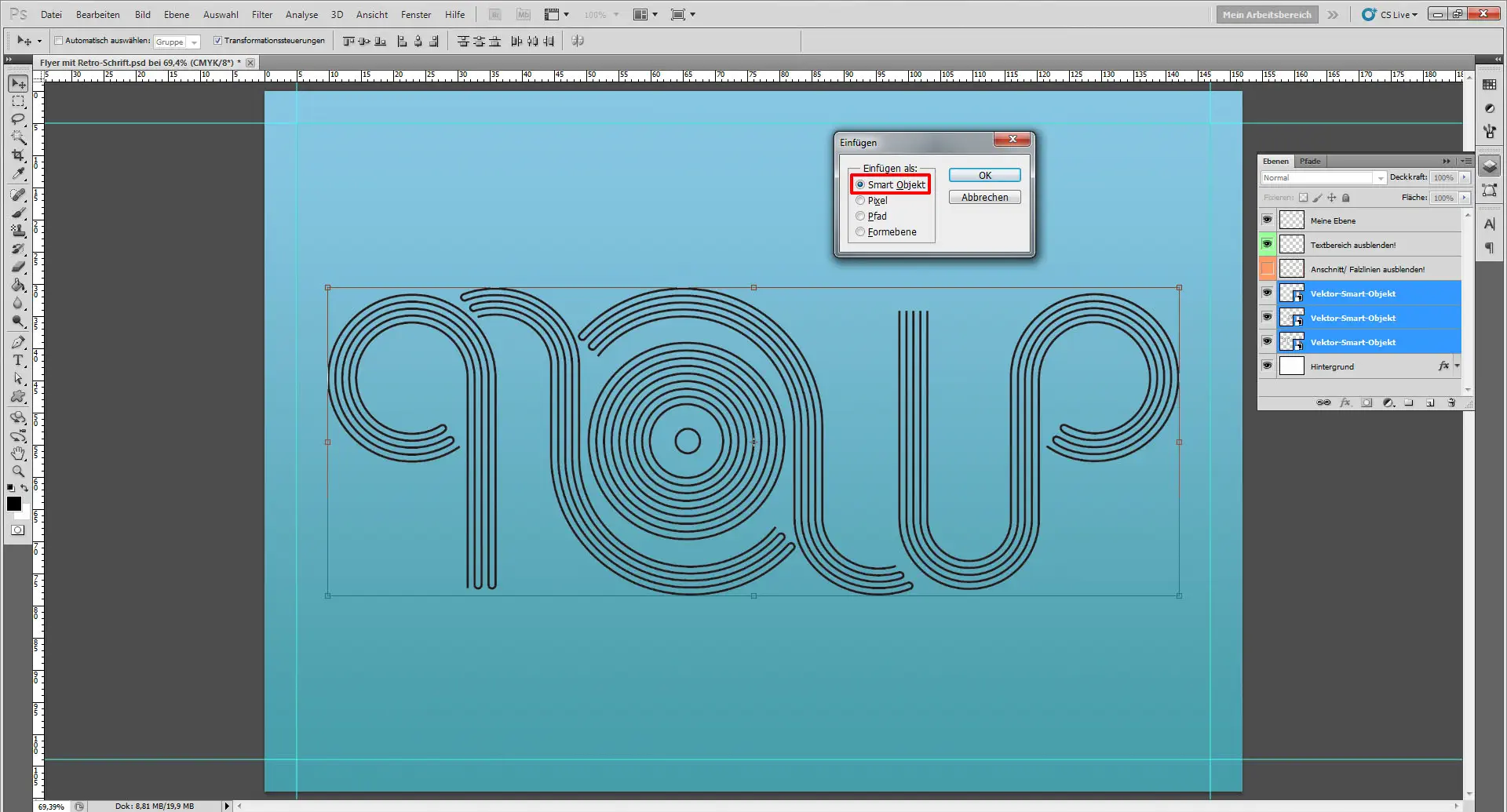 Freitagstutorial: Flyer mit individueller Retro Schrift (28)