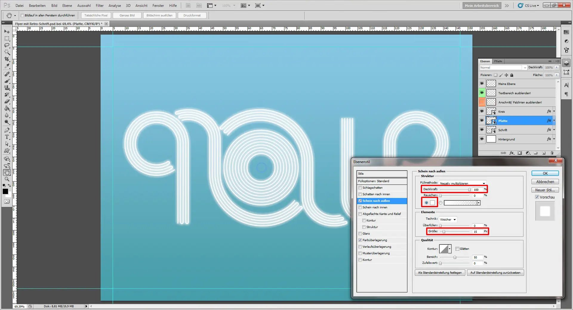 Freitagstutorial: Flyer mit individueller Retro Schrift (30)