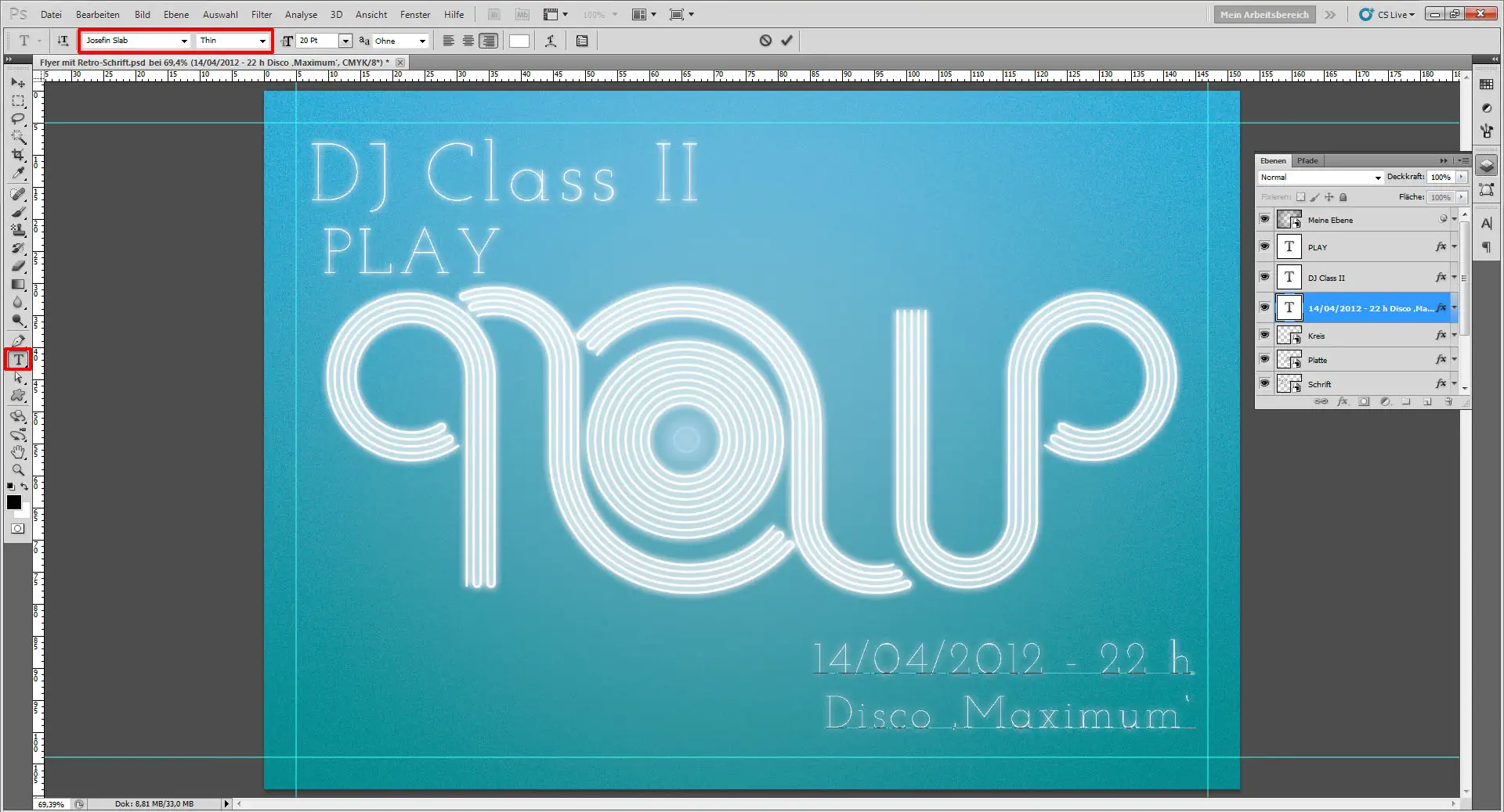 Freitagstutorial: Flyer mit individueller Retro Schrift (33)