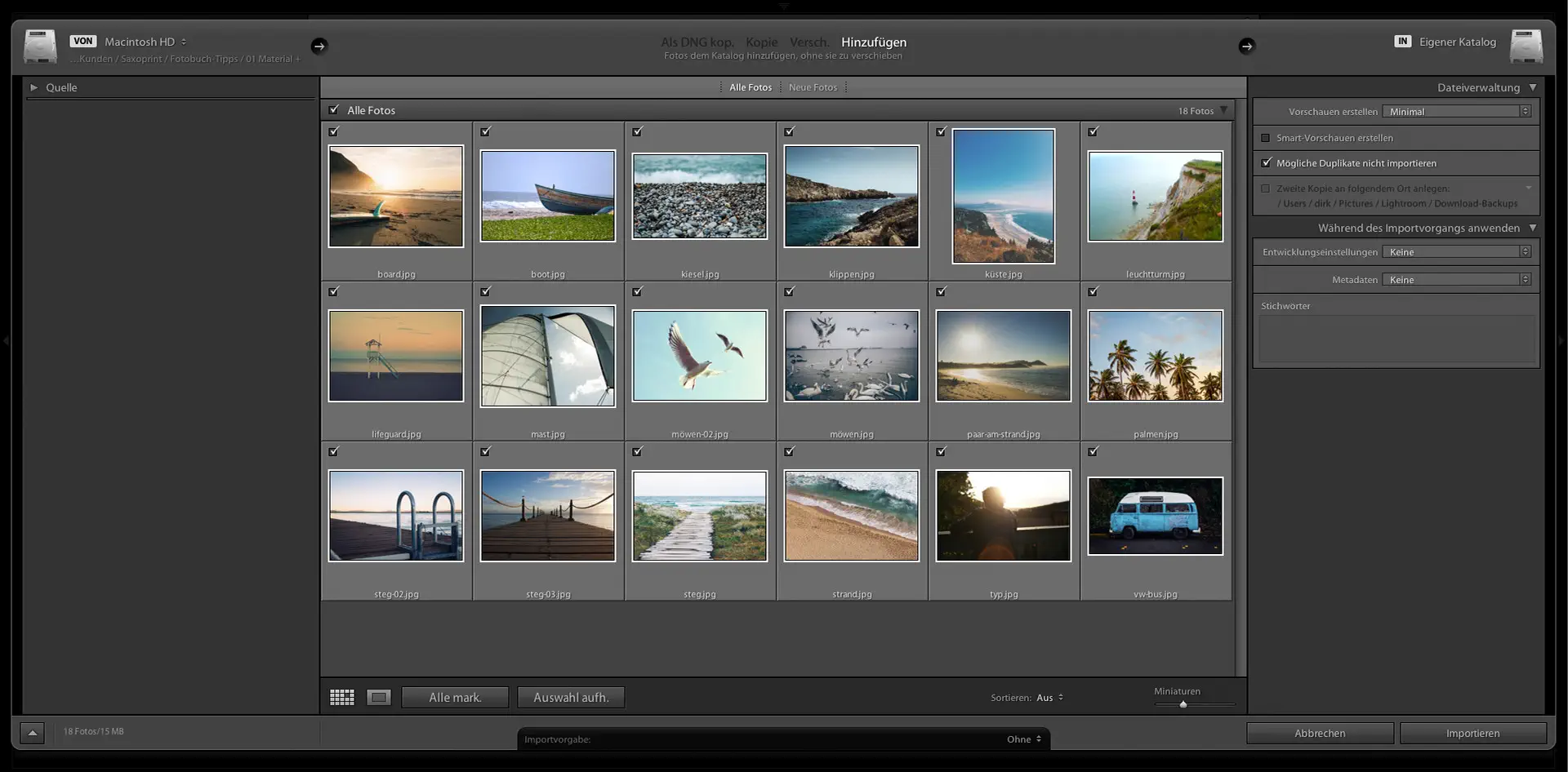 fotobuch indesign lightroom einstieg