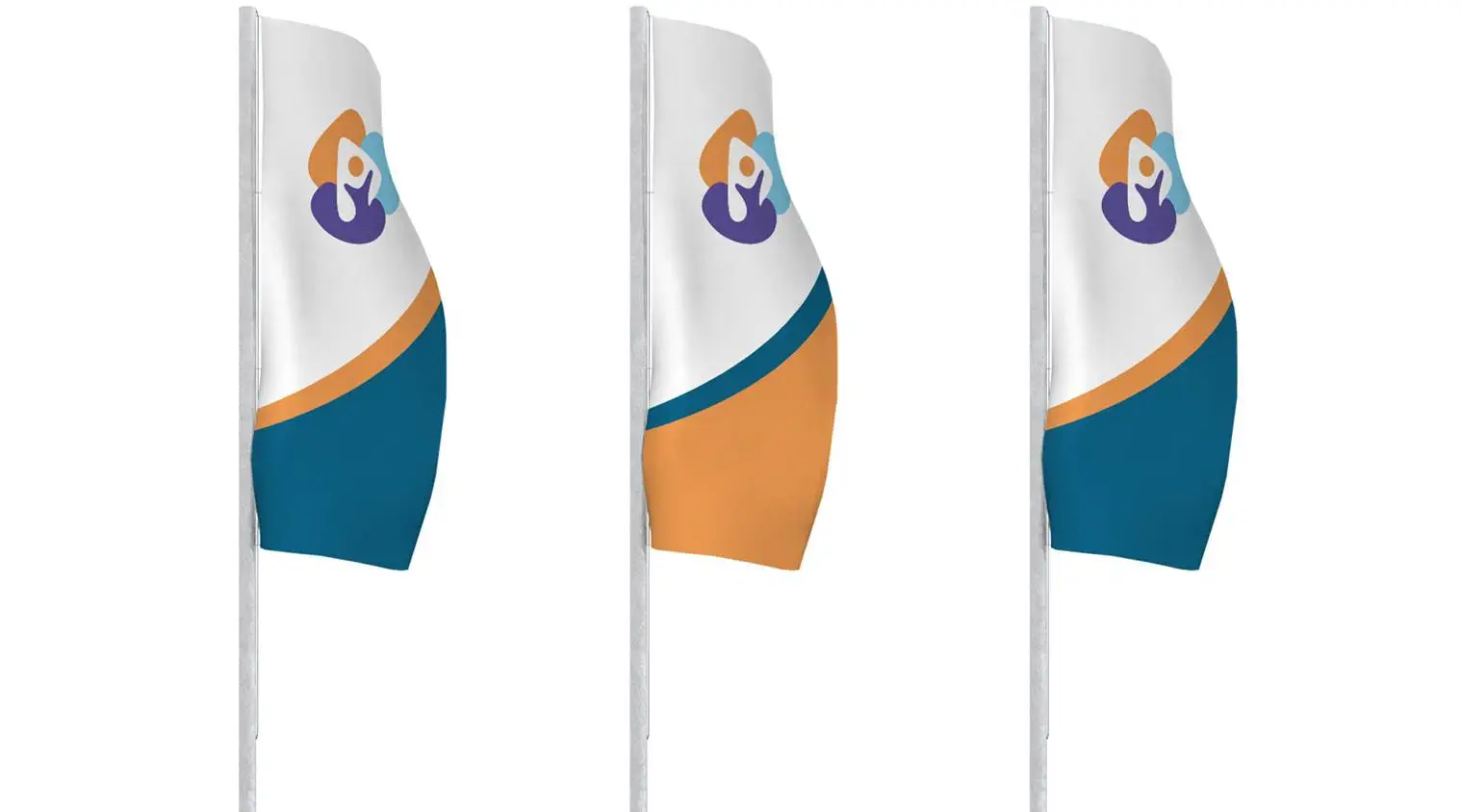 Hissfahne für Fahnenmast ohne Ausleger