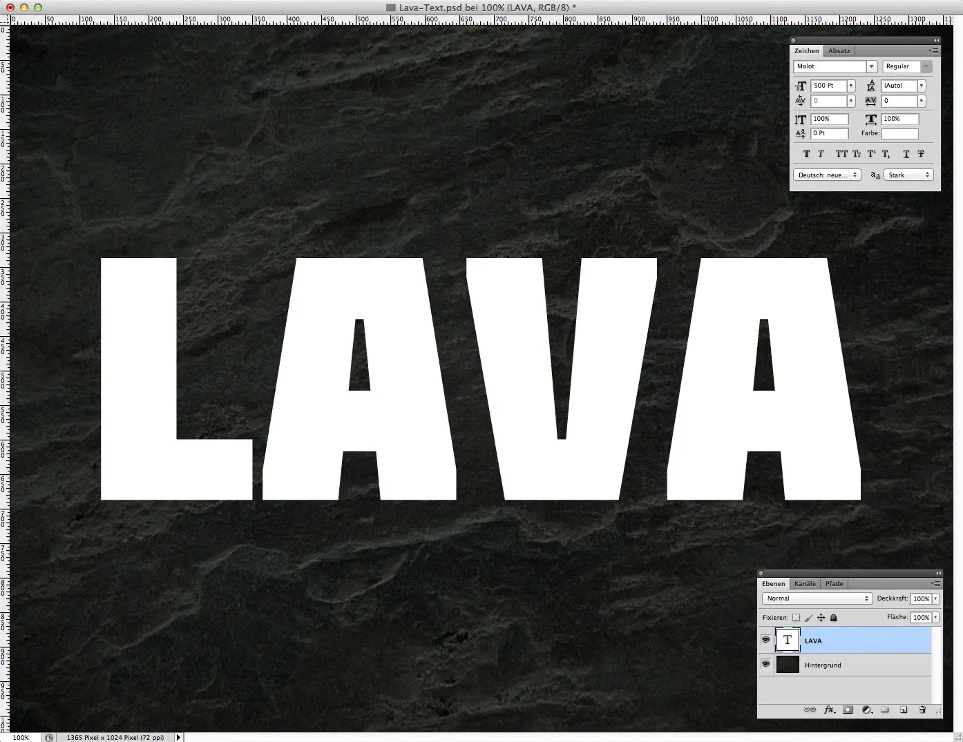 Lava Text effect Phtotoshop 1