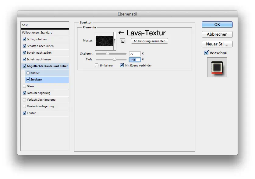 Lava Text effect Phtotoshop 3 step 11