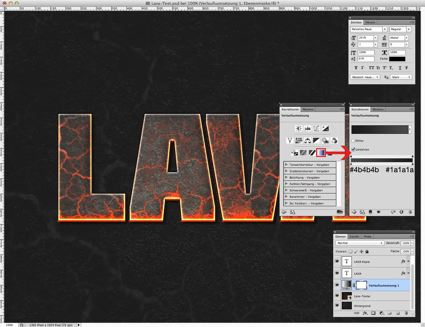 Lava Text effect Phtotoshop 5