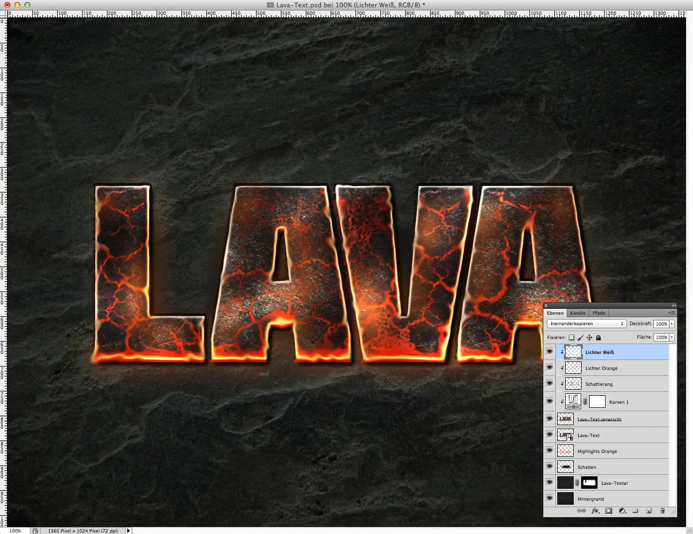 Lava Text effect Photoshop 14