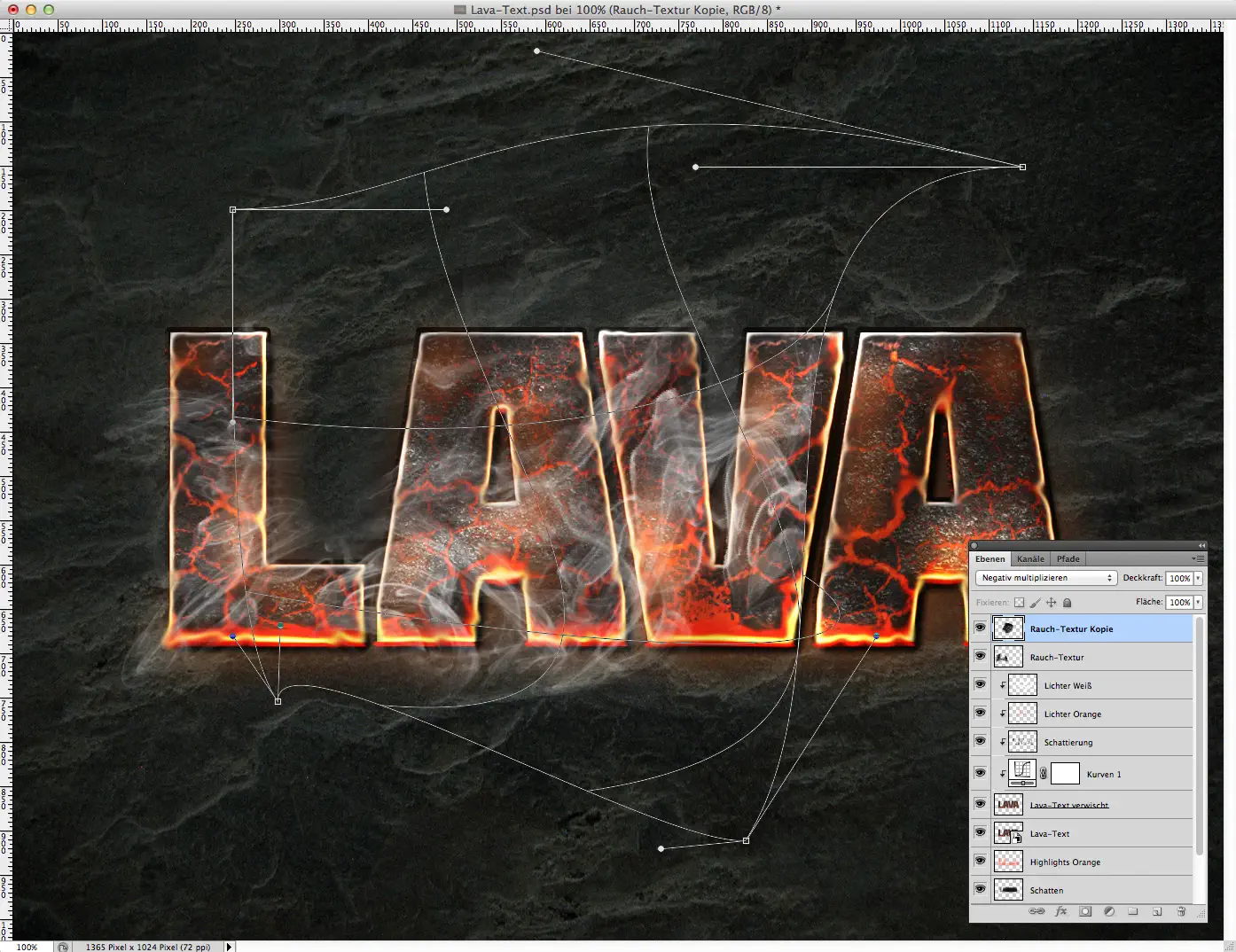 Lava Text effect Photoshop 15 step 2