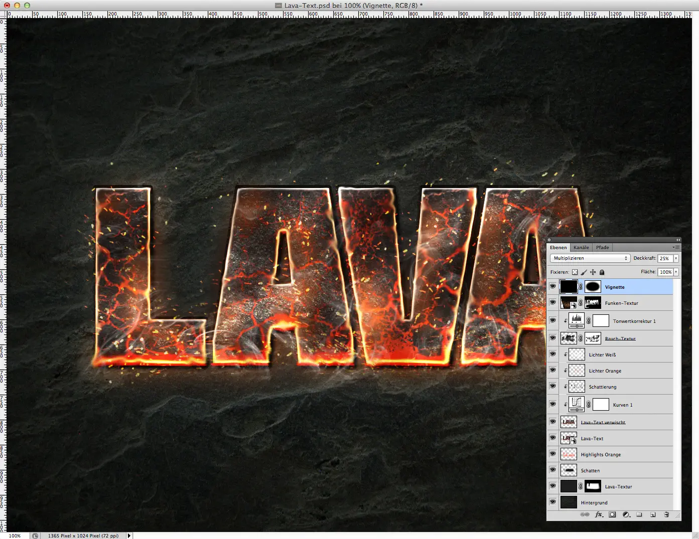 Lava Text effect Photoshop 18